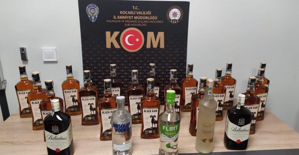 23 şişe kaçak içki ele geçirildi