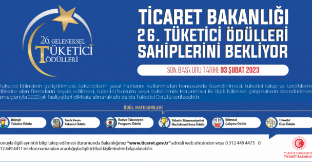 26. TÜKETİCİ ÖDÜLLERİ SAHİPLERİNİ BEKLİYOR