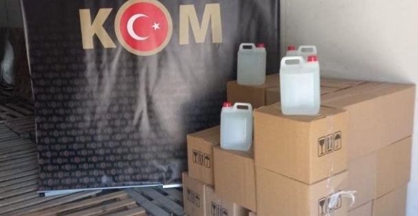 500 litre etil alkol ele geçirildi