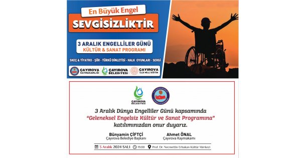 Çayırova'da ‘Engelsiz Kültür ve Sanat Programı' düzenlenecek