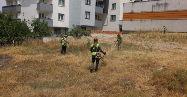 Çayırova'da yabani otlar temizleniyor