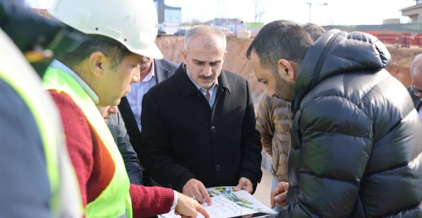 Çiftçi, spor lisesi inşaatını inceledi