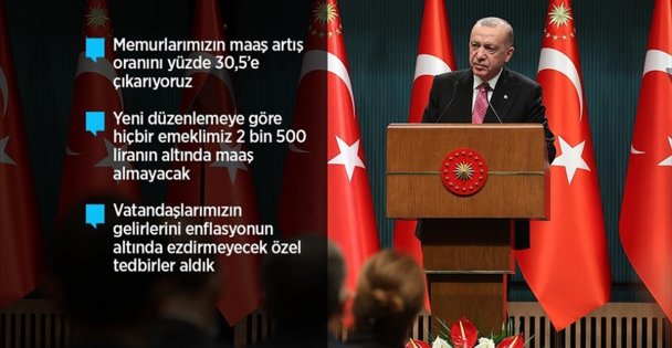 Cumhurbaşkanı Erdoğan'dan Memur Ve Emekliye Ek Zam Müjdesi