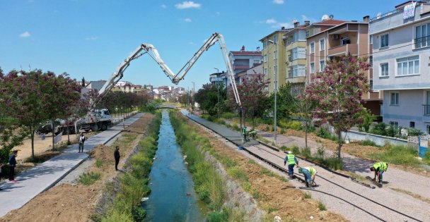 Darıca Sırasöğütler Deresi yeni  bir yaşam alanına dönüşüyor