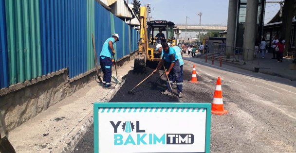 Darıca'da bozulan yollara anında müdahale