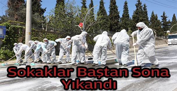 Darıca'da caddeler baştan sona yıkandı