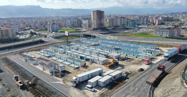 Defne'de İnşa Edilen Konteyner Kentte Bin 200 Depremzede Barınacak