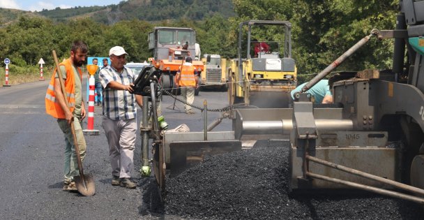 Gebze-Şile yoluna 14 bin ton asfalt