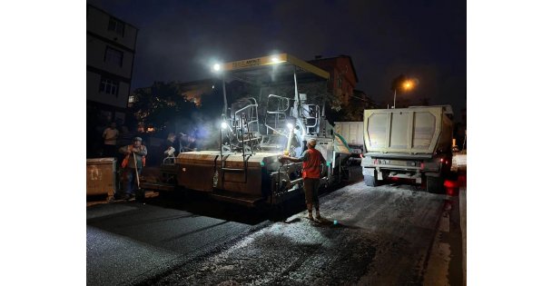 GEBZE'DE SICAK ASFALT SERİM ÇALIŞMALARI