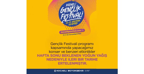 Gençlik Festivaline Yağmur Engeli