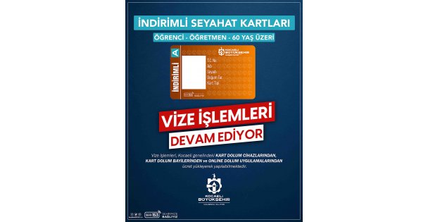 İndirimli Kocaeli Kartları için vize uyarısı