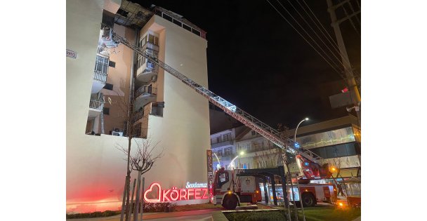 İş hanında koltuktan yangın çıktı