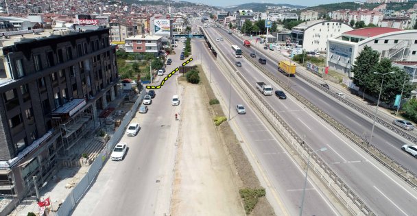 İzmit yönüne gidiş için yeni bağlantı yolu