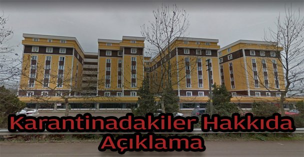 Karantinadakiler hakkında açıklama