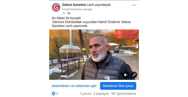 KOCAELİ DERİNCE ŞİFALI DÜMBÜLDEK SUYU  GEBZE GAZETESİ CANLI YAYINDA