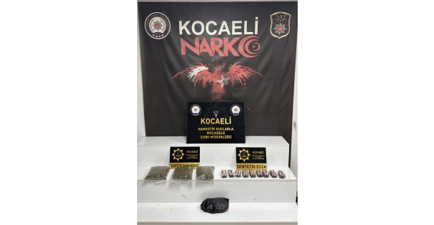 Kocaeli'de 1 kilo 824 gram uyuşturucu ele geçirildi