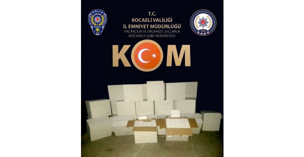 Kocaeli'de 1 milyon 900 bin makaron ele geçirildi