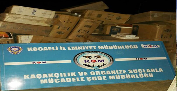 Kocaeli'de 367 bin paket kaçak sigara ele geçirildi