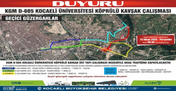 KOÜ'ye ulaşım için 3 alternatif güzergah oluşturuldu