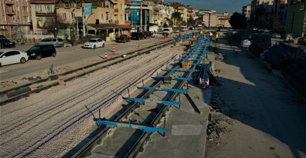 Kuruçeşme tramvayındaki kirişler tamamlandı, sıra raylara geldi