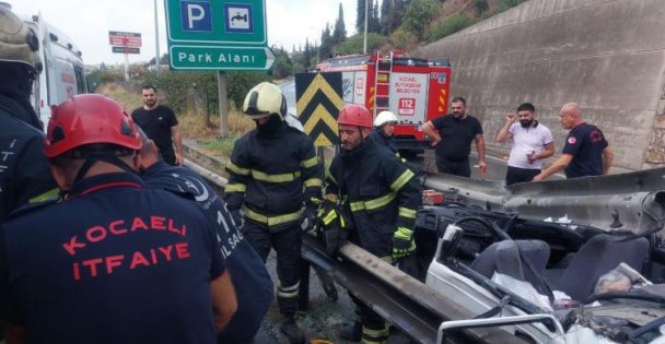 Otomobil bariyerlere ok gibi: 1 ölü, 2 yaralı