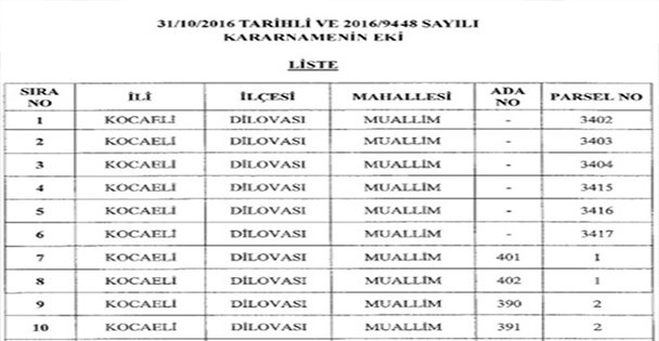 Otoyol için kamulaştırma!