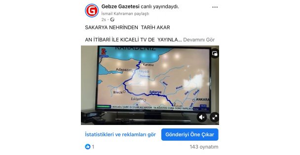 SAKARYA NEHRİ TARİHİ BELGESELİ YAYINLANIYOR