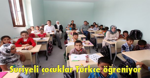 Suriyeli çocuklar Türkçe öğreniyor