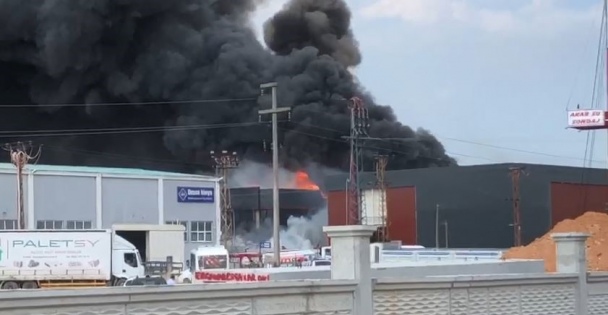 Tekirdağ'da Bir Fabrika Alevlere Teslim Oldu