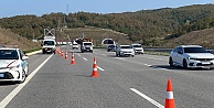 Kuzey Marmara Otoyolu'nda Kontrolden Çıkan Araç Takla Attı