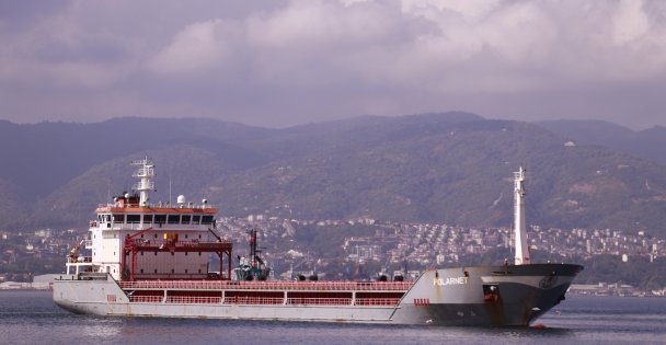 Ukrayna'dan gelen mısır yüklü gemi 'Polarnet' Derince Limanı'na ulaştı (Video Haber)